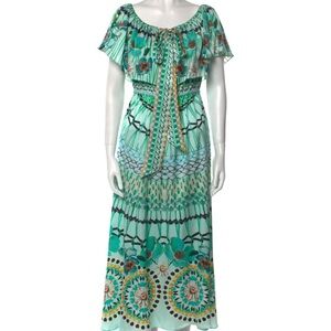 Temperley London Silk Green Print Dress